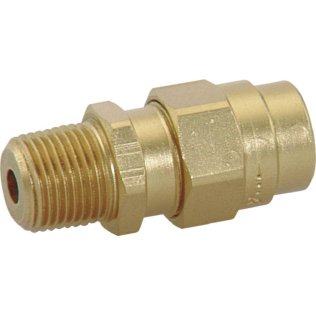  DOT Compression Connector Male Brass 3/8 x 1/2" - 1656