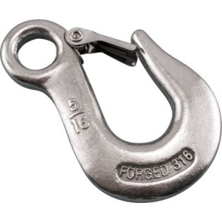  Eye Slip Hook, Stainless Steel, 3/8" - 1427589