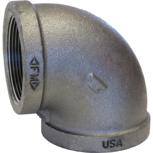  Made In USA Pipe Elbow Malleable Iron 1/2-14 x 1/2-14 - 1637807