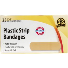  Large Plastic Strip Bandage 1" x 3", 25/Box - 1636536