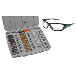  Bore Tube Brush Kit, Professional 37-Pc with Clear Genesis Sfty Glasse - 1635675