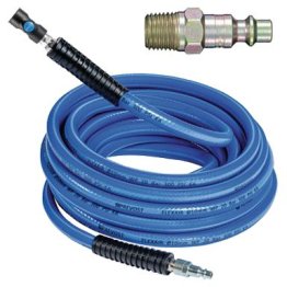  3/8" I.D. x 50' air hose assembly w/ Industrial safety coupler and Plug - 1637331