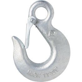  Grade 43 Eye Slip Hook with Latch, 3/8", 5,400 lb WLL - 1424875