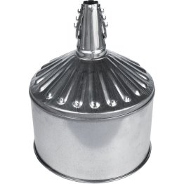 Funnel King® Galvanized Steel Mesh Screen Fluted Funnel 8Qt - 1568198
