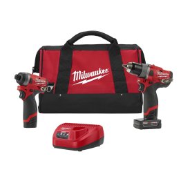 Milwaukee® M12™ FUEL™ 2-Tool Combo Kit: 1/2" Drill Driver and 1/4" Hex Impact Driver - 1632682