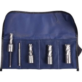  4PC Annular Cutter Set, 7/16", 1/2", 5/8", 3/4" With Pins In Pouch - PM08210500
